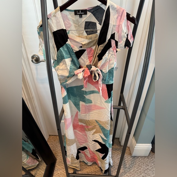 Lulus Daydreaming White Print Two Piece Maxi Dress Size: M - Picture 4 of 5